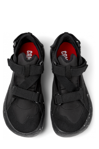 Overhead view of Peu Stadium Black semi-open sneakers for women