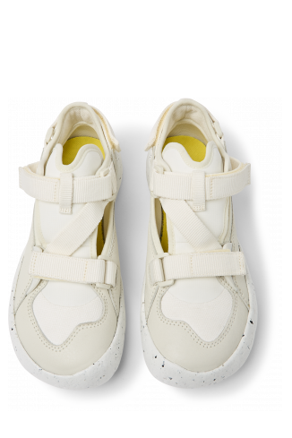 Overhead view of Peu Stadium White semi-open sneakers for women