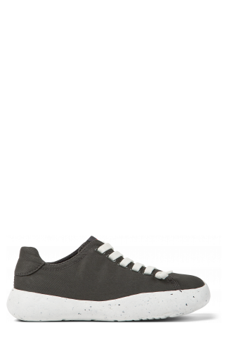 Side view of Peu Stadium Gray textile sneakers for women