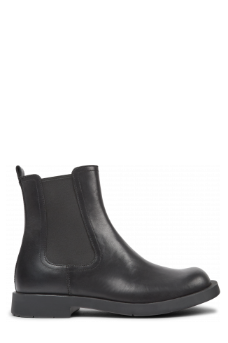 Side view of MIL 1978 Black leather Chelsea boots for men