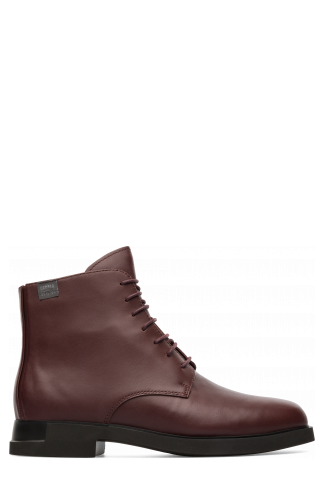 Side view of Iman Burgundy Boots for Women