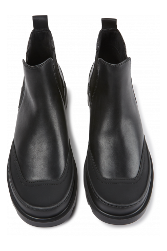 Overhead view of Brutus Black ankle boot for women