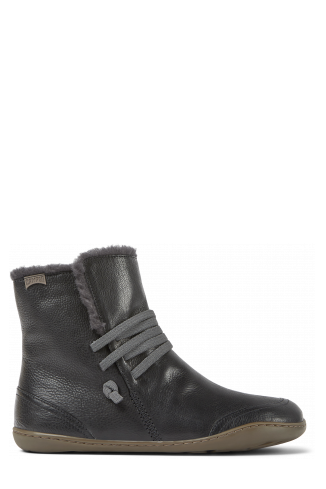 Side view of Peu Dark grey mid boot for women