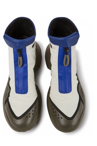 Overhead view of CRCLR Breathable women's multicolor ankle boots