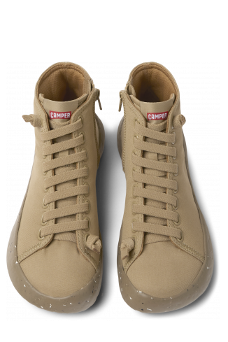 Overhead view of Peu Stadium Beige sneakers for women