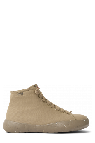 Side view of Peu Stadium Beige sneakers for women