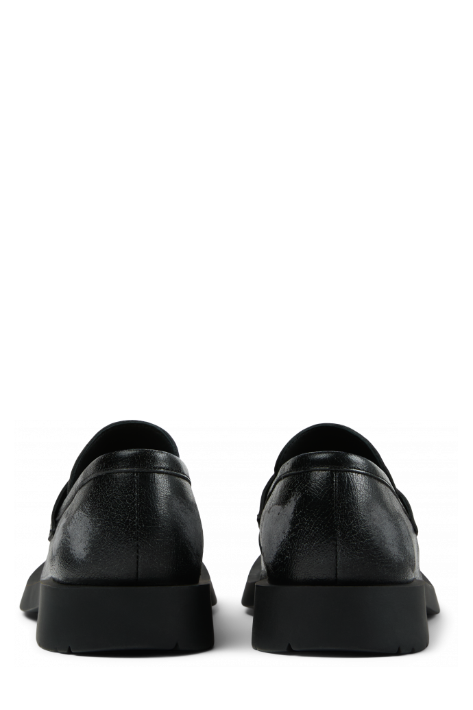 Back view of MIL 1978 Black Leather Loafers