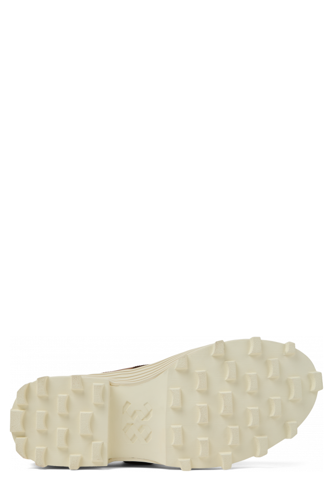 TRAKTORI Black-White-Brown Leather Mary Jane Clogs