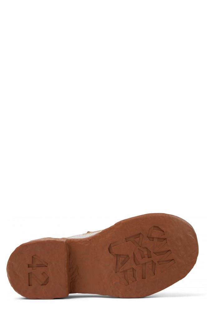 VAMONOS Mocassins en cuir craquelé blanc
