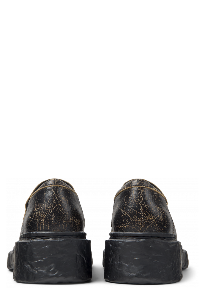 Back view of VAMONOS BLACK-BROWN