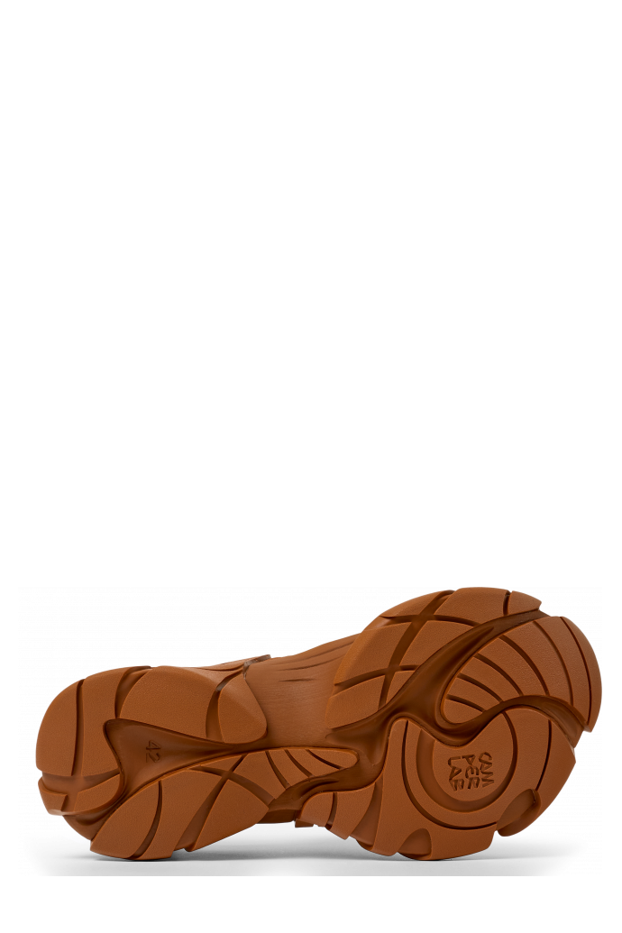 TORMENTA Brown Textile Semi-Open Sneakers