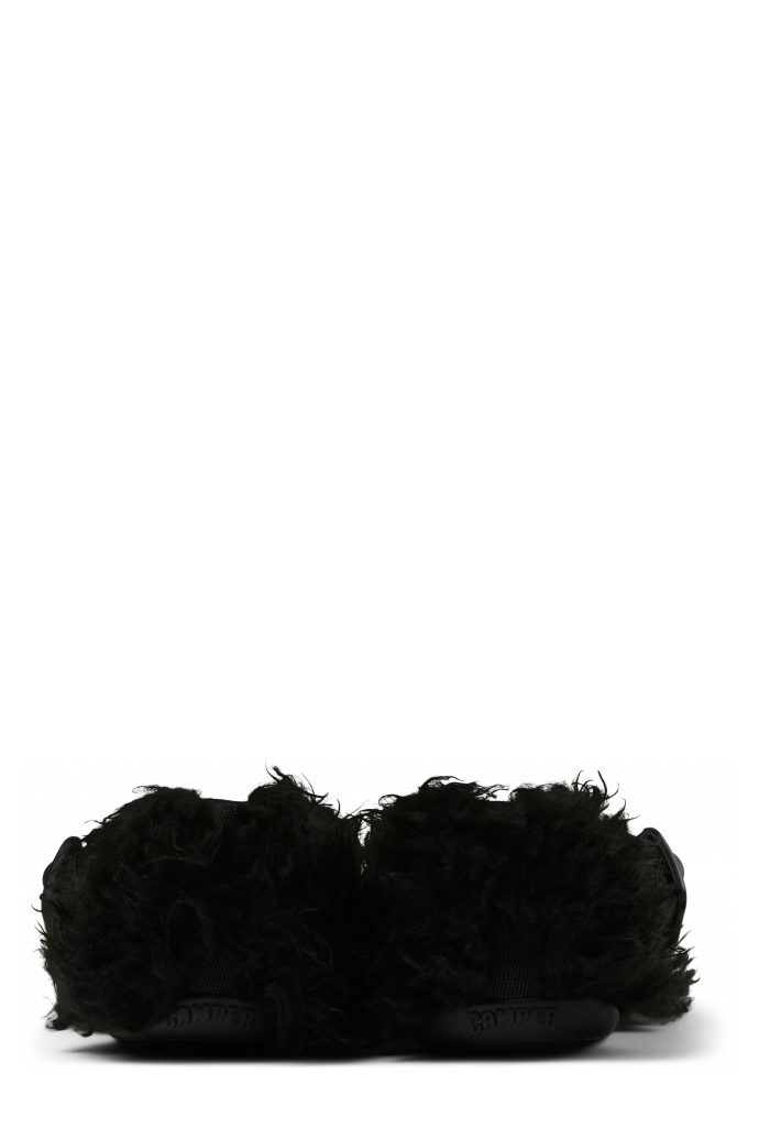 Back view of WABI Black recycled PET Mary Janes