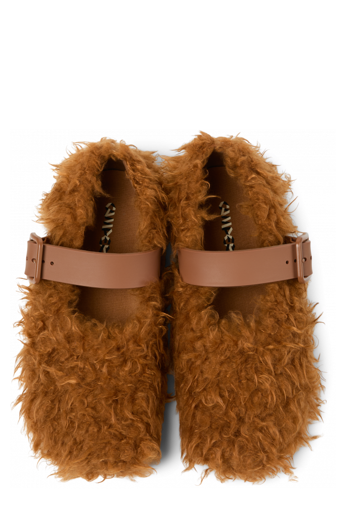 WABI Bruine gerecycled PET Mary Jane-schoen