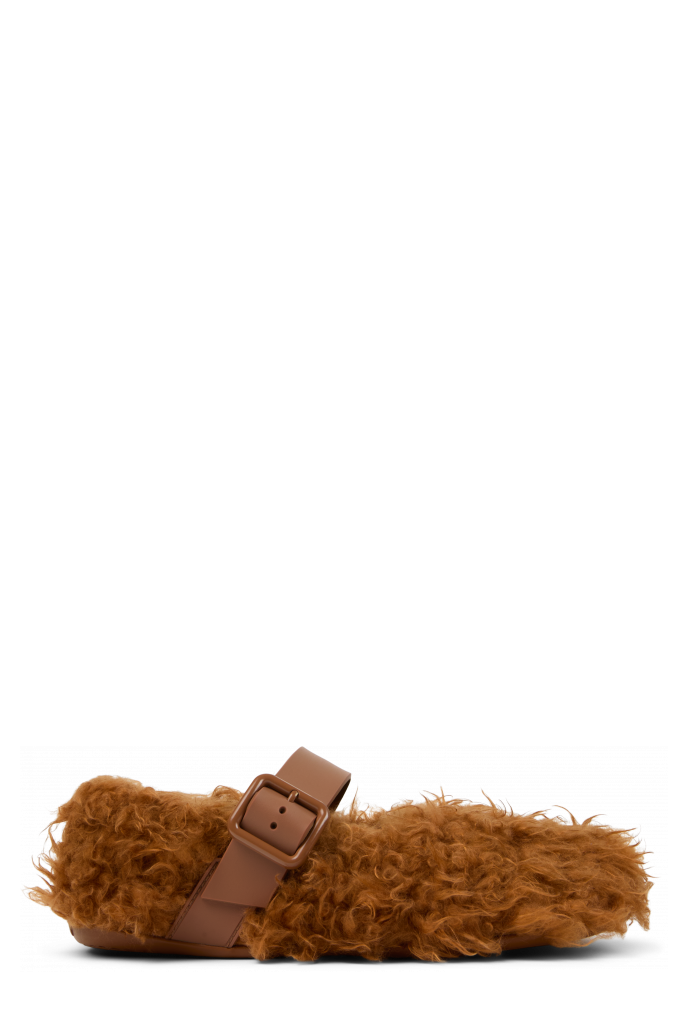 WABI Bruine gerecycled PET Mary Jane-schoen