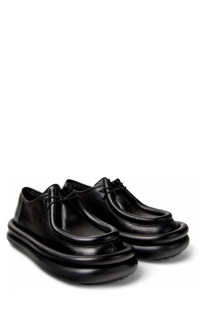 Front view of AQUA Black leather shoes
