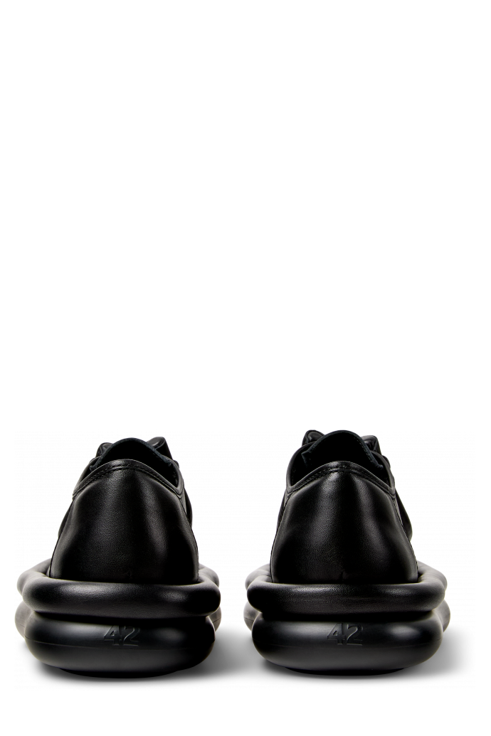 Back view of AQUA Black leather shoes