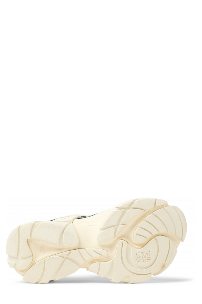 TORMENTA Sneaker de teixit de color blanc i verd