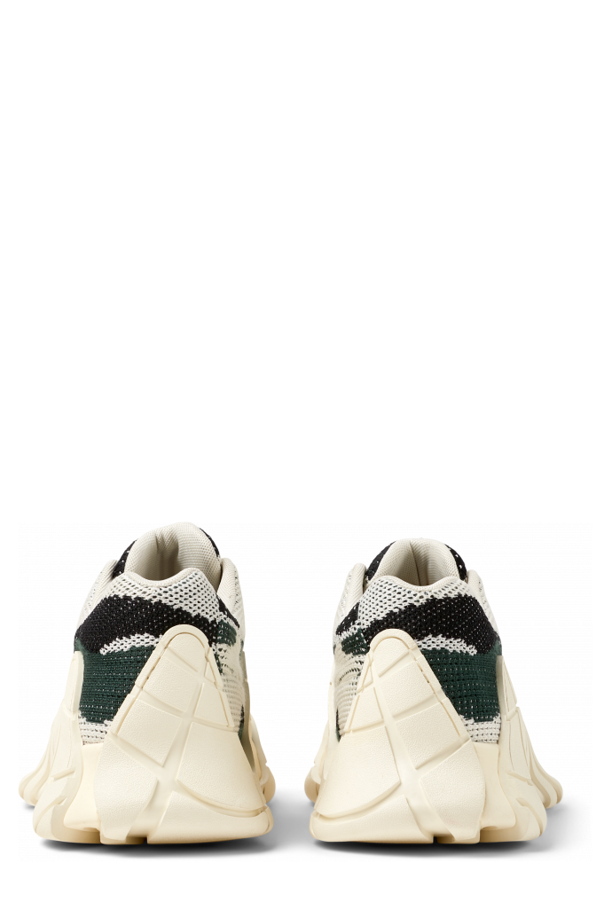 TORMENTA Sneaker de teixit de color blanc i verd