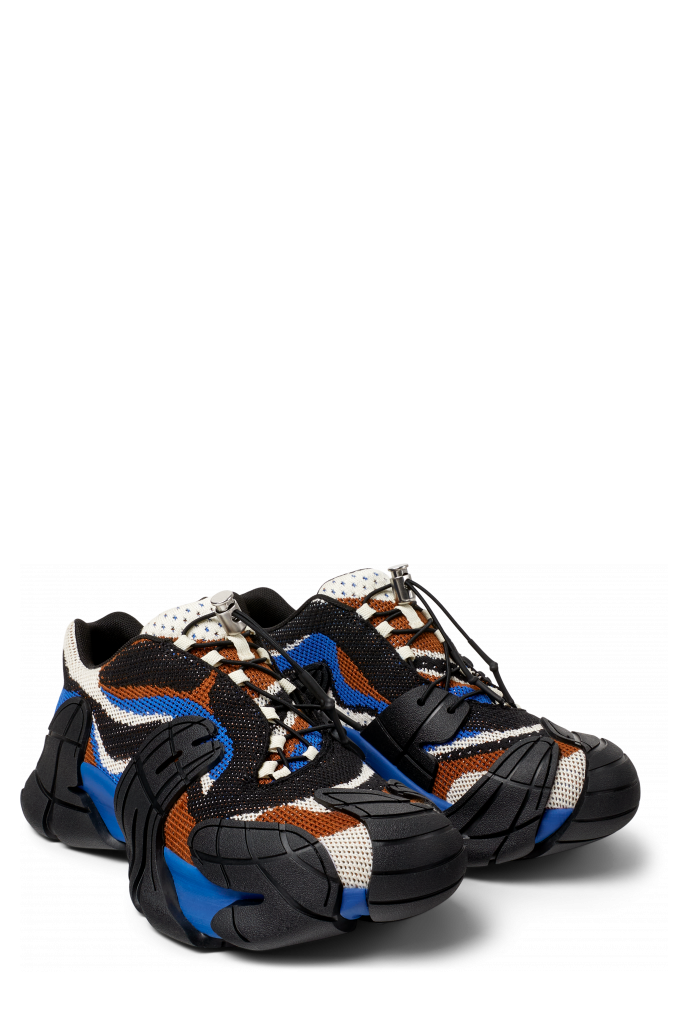 Front view of TORMENTA Blue-Black Textile Sneakers