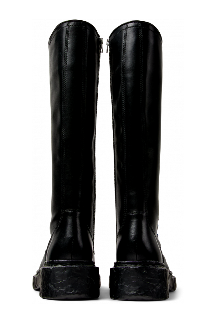 VAMONOS Bota alta de pell de color negre