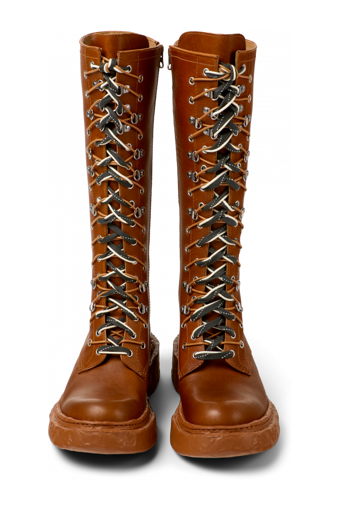 VAMONOS Bota alta de pell de color marró