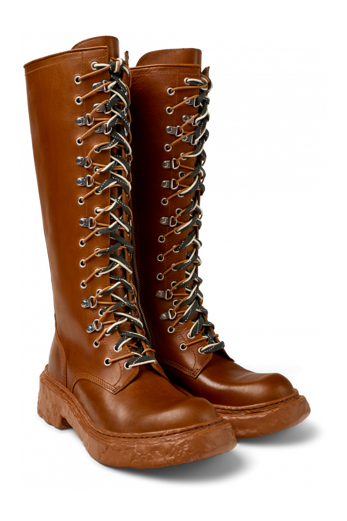 VAMONOS Bota alta de pell de color marró