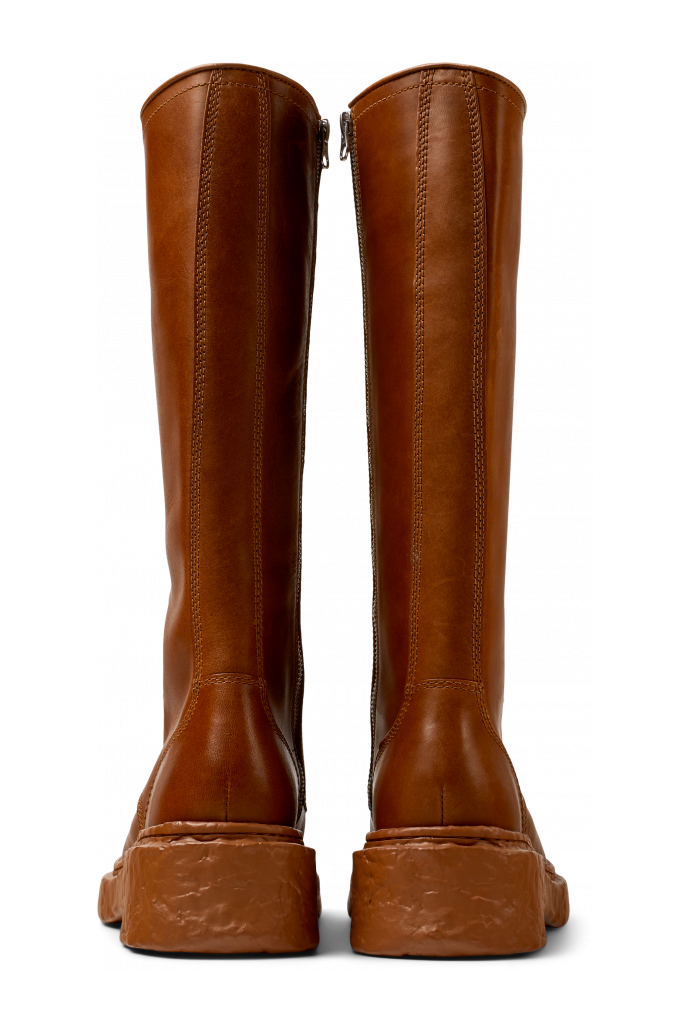VAMONOS Bota alta de pell de color marró