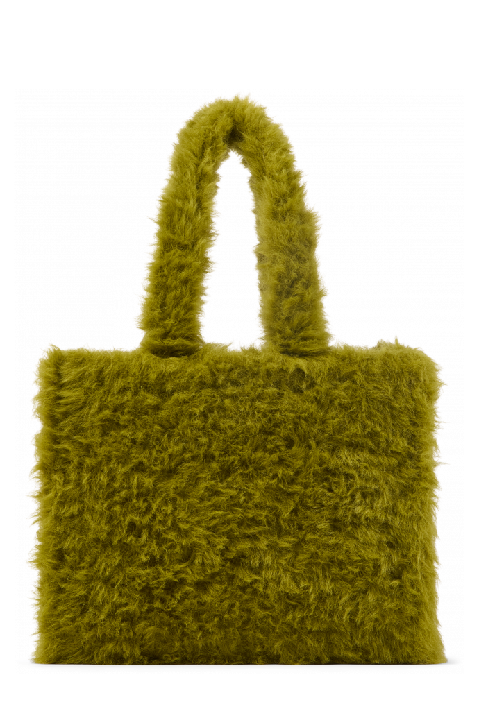 Back view of TAKKU Green textured tote