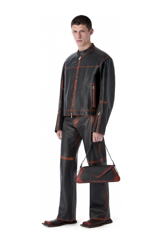 KIRJE BLACK LEATHER SHOULDER BAG