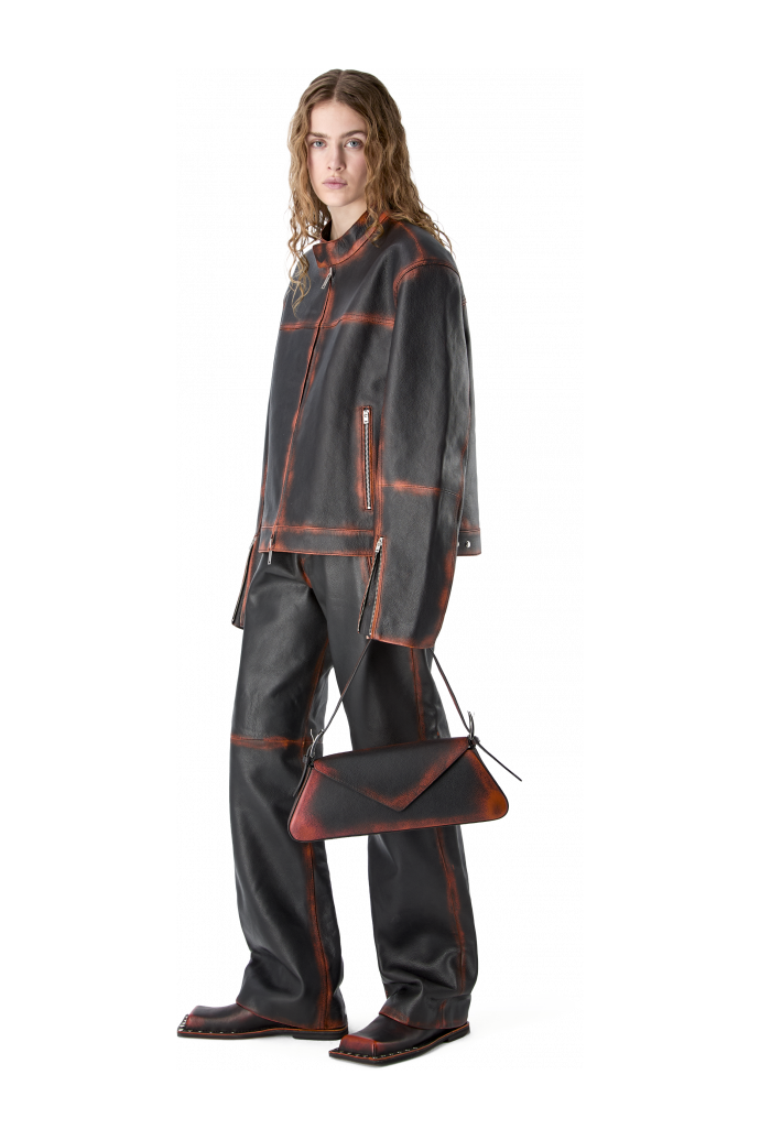 KIRJE BLACK LEATHER SHOULDER BAG