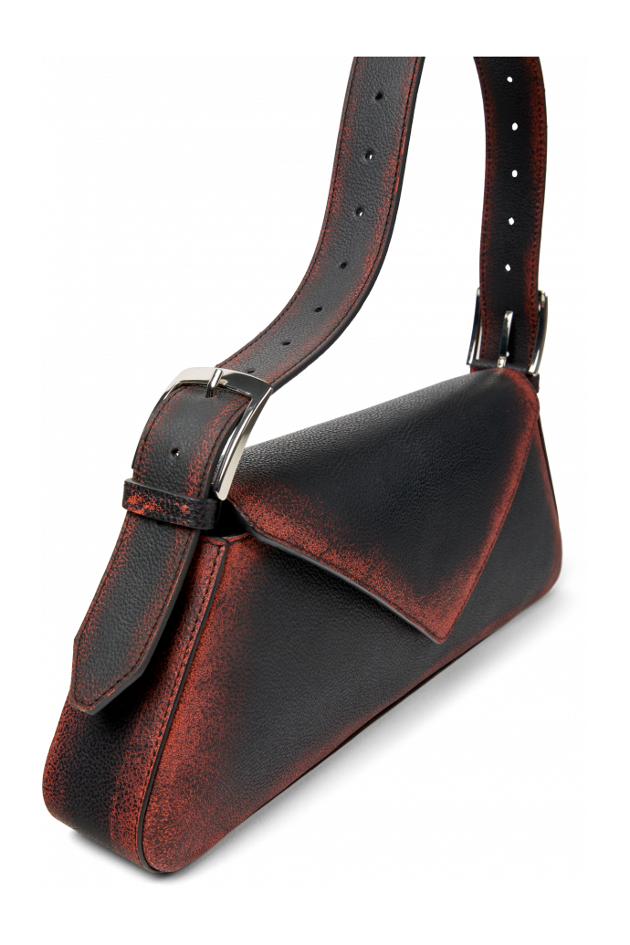 KIRJE BLACK LEATHER SHOULDER BAG