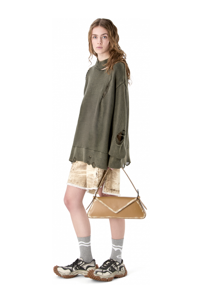 KIRJE BROWN LEATHER SHOULDER BAG