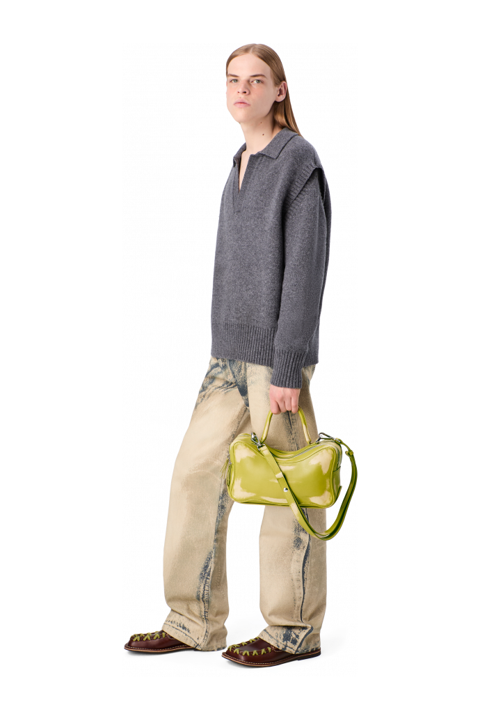 LUNSSI Green leather bag