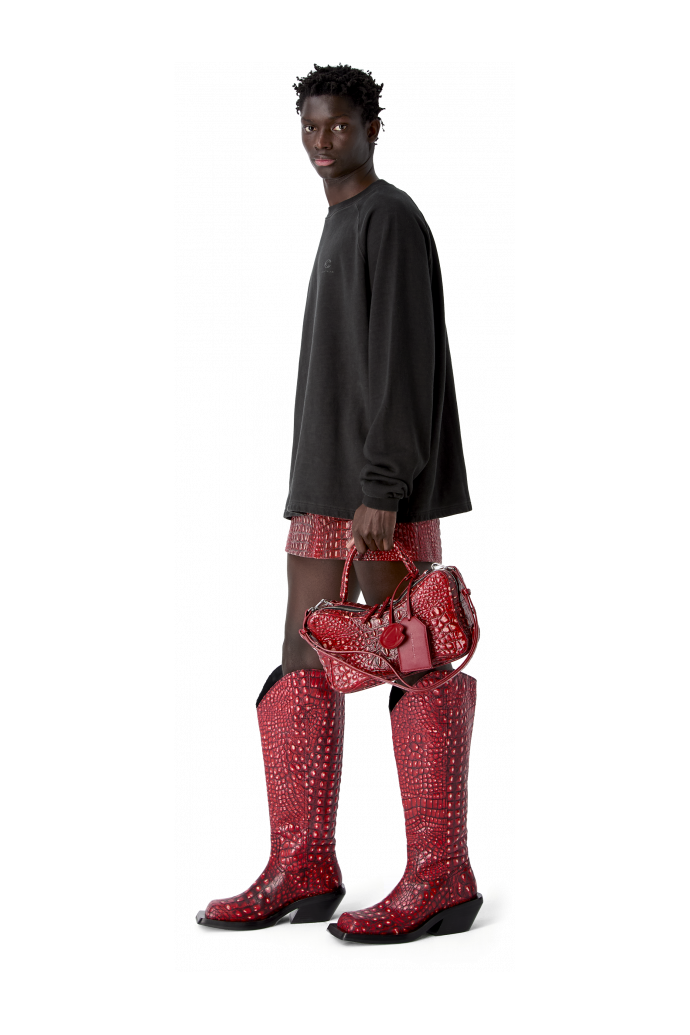 LUNSSI RED LEATHER BAG