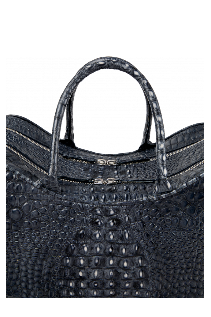 LUNSSI GRAY LEATHER BAG