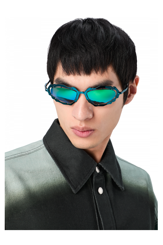 NOPEA Gafas de sol metalizadas NOPEA en azul y verde