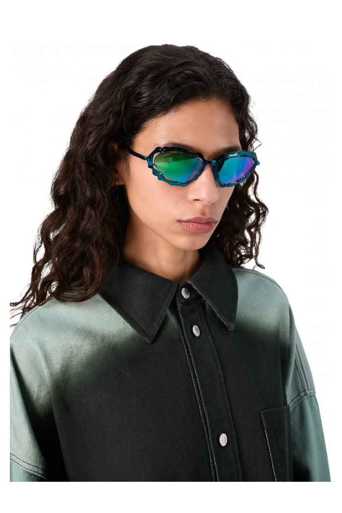 NOPEA Blue-green NOPEA Metal Sunglasses