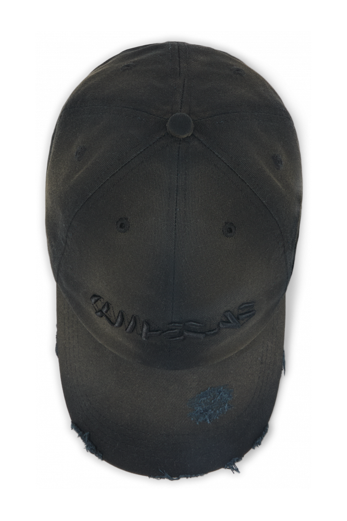 SPRAYED CAP Zwarte sprayed pet