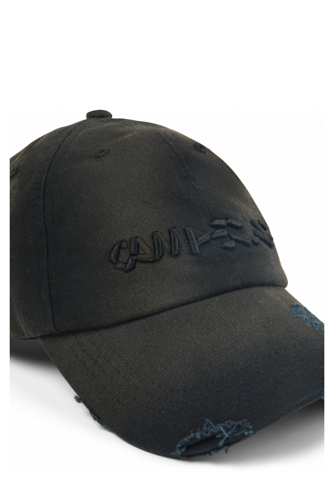SPRAYED CAP Zwarte sprayed pet