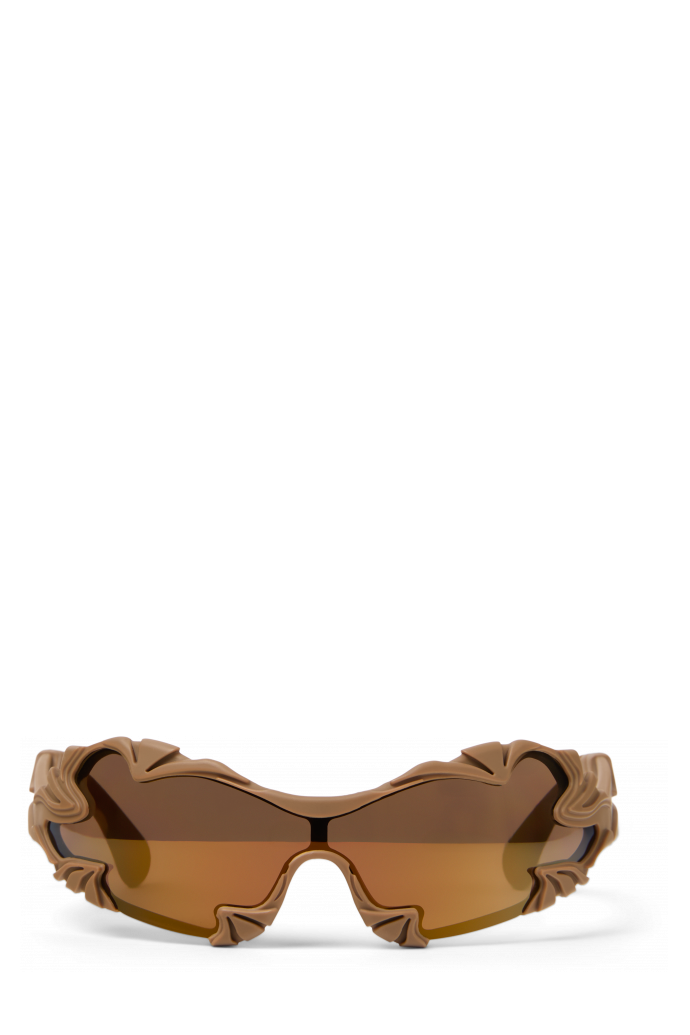 Side view of TORMENTA SUNGLASSES BEIGE