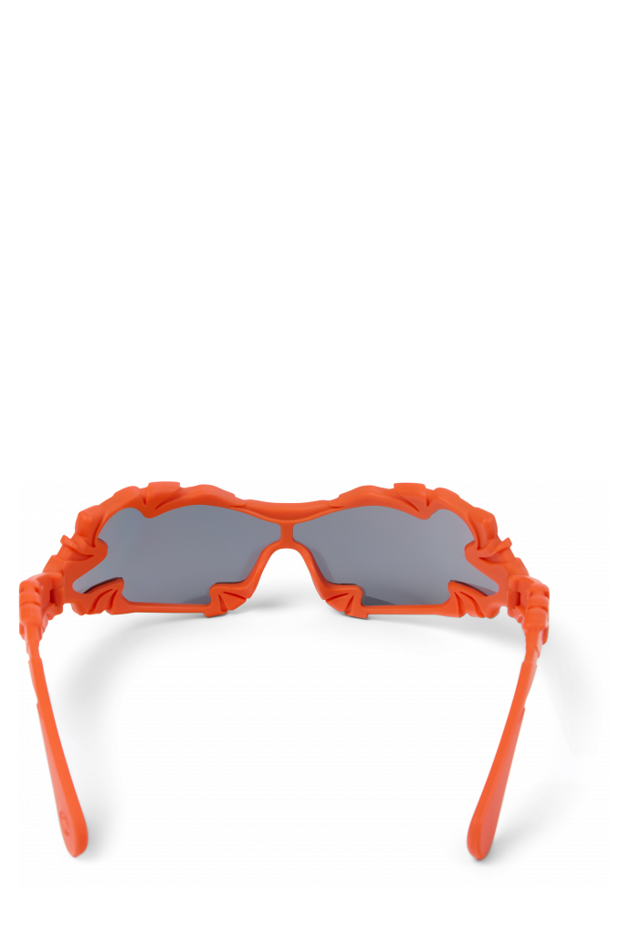 Overhead view of TORMENTA SUNGLASSES ORANGE