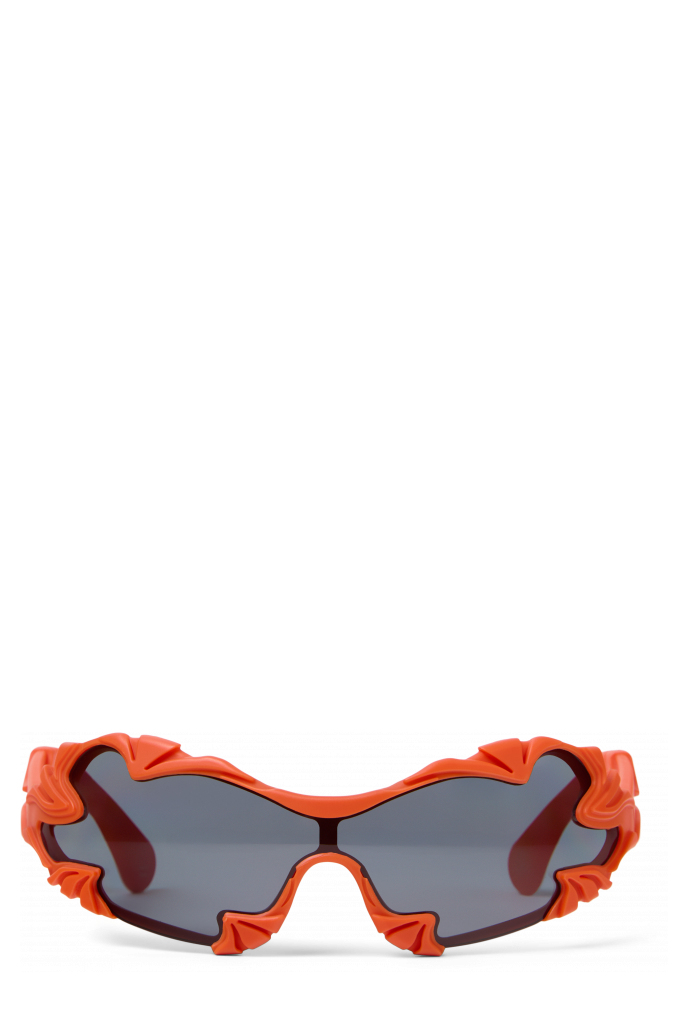 Side view of TORMENTA SUNGLASSES ORANGE