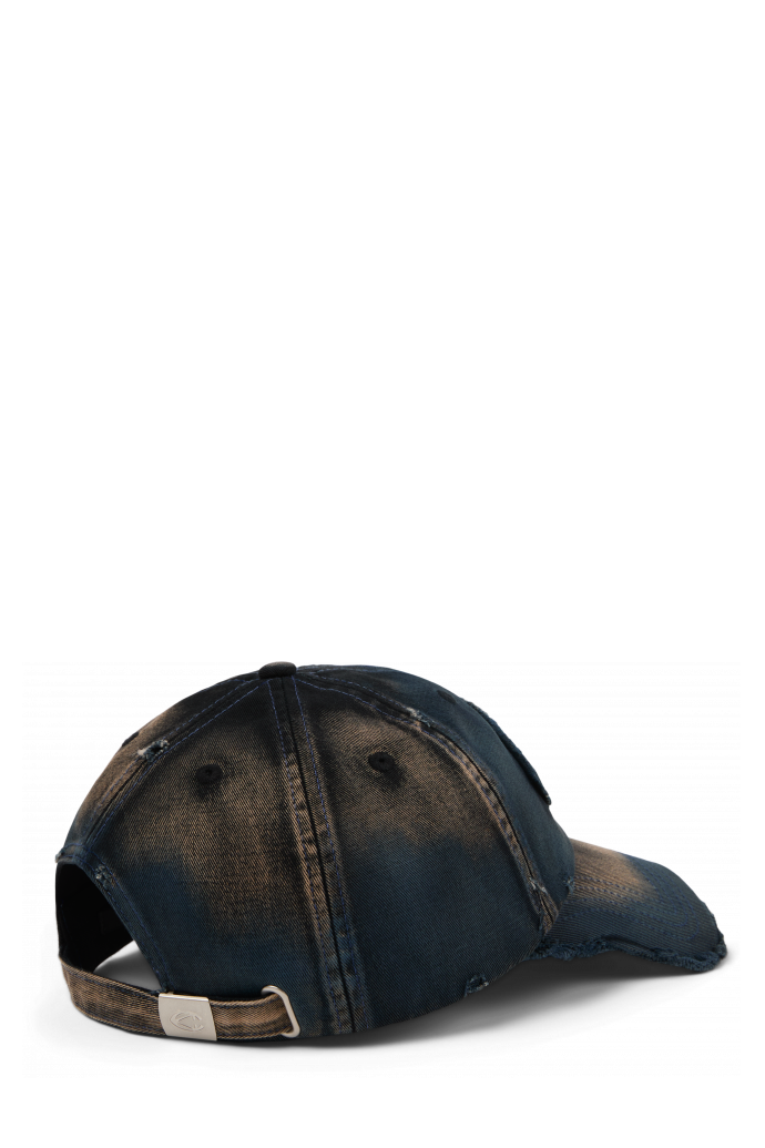 DISTORTED WASHED SPRAYED CAP NIEBIESKI