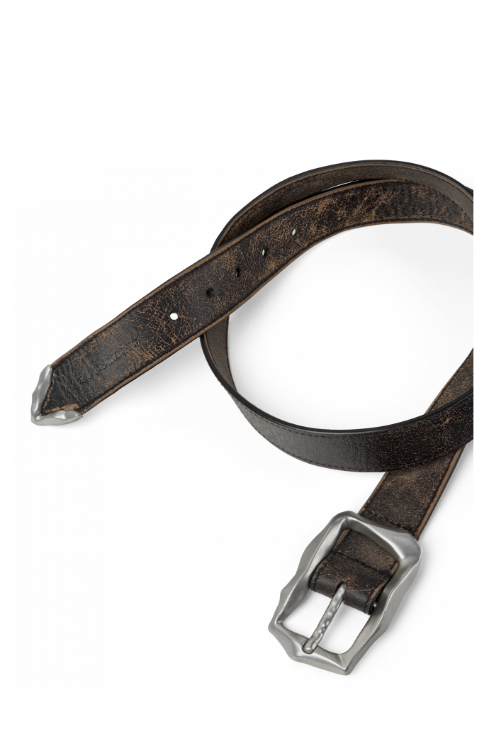 LEATHER BELT SCHWARZ-SAND