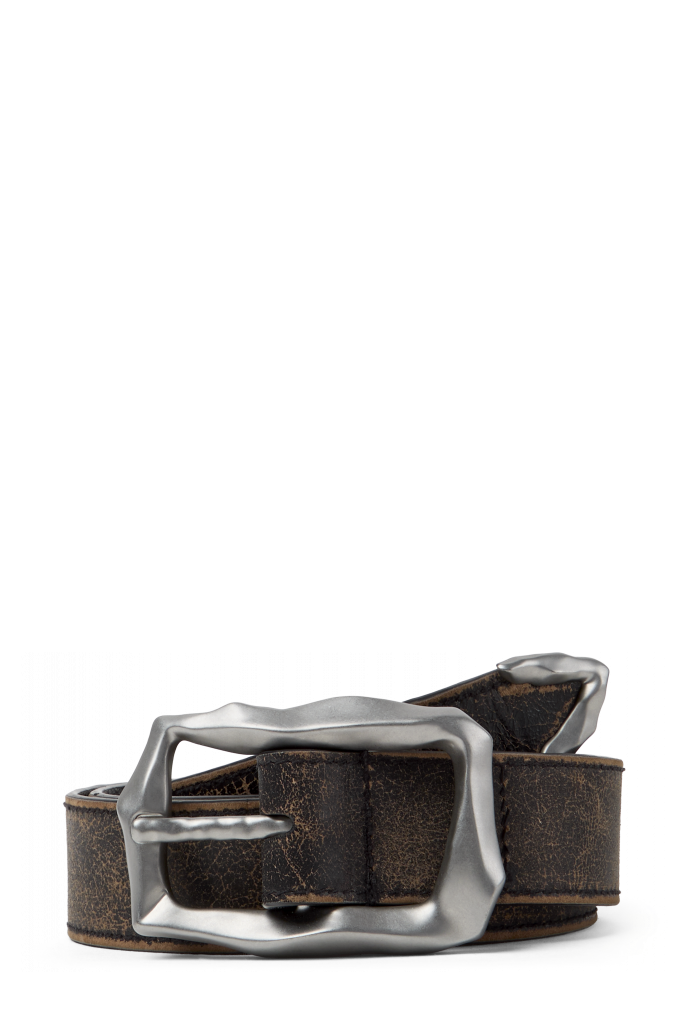 LEATHER BELT SCHWARZ-SAND