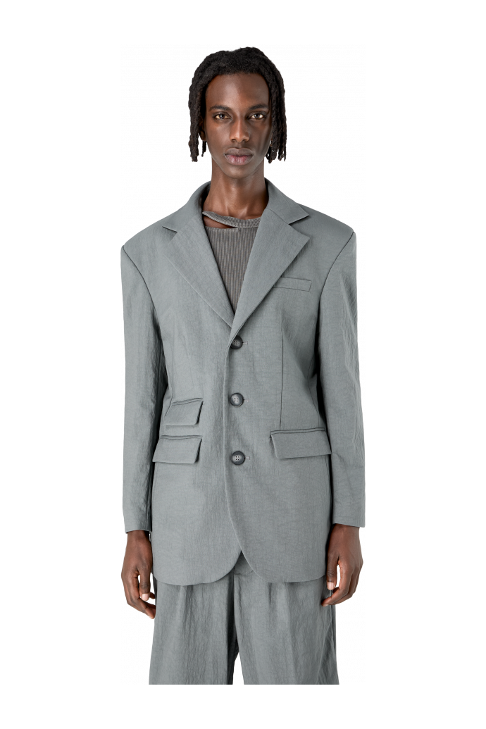 Tailored Blazer Sakko aus ECONYL® in Grau