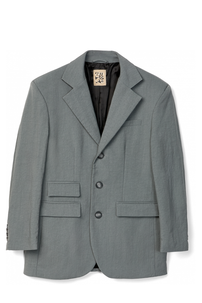 Tailored Blazer Sakko aus ECONYL® in Grau