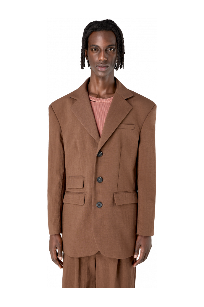 Tailored Blazer Sakko aus ECONYL® in Braun