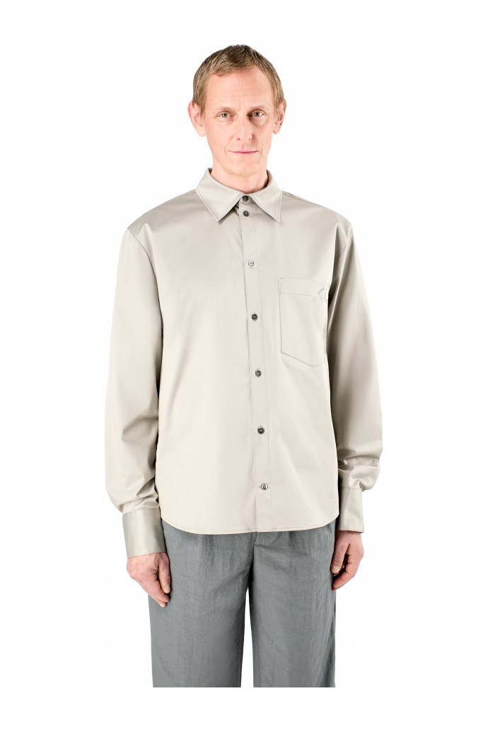 Cotton Shirt Baumwollhemd in Grau