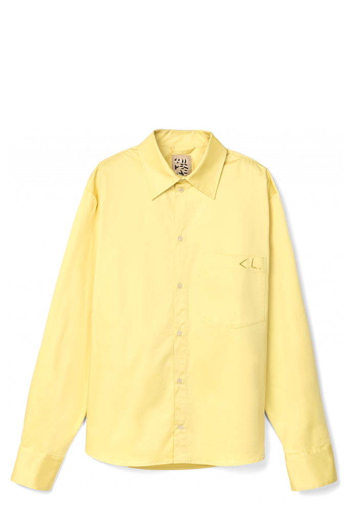 Cotton Shirt Baumwollhemd in Gelb